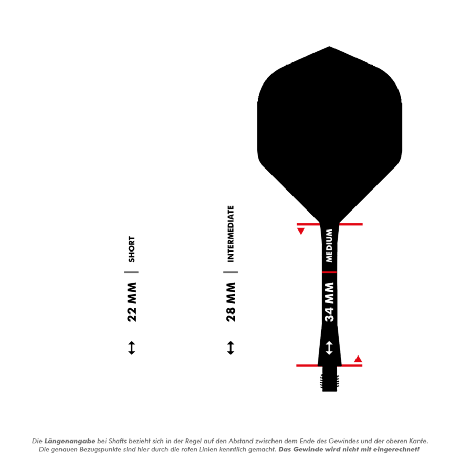 Fusion Flight Shaft System Standard Schwarz Medium 34mm